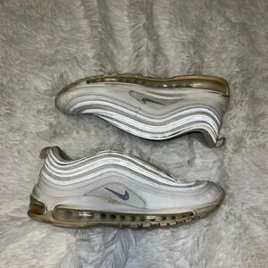 Nike Air Max 97 Size 8.5 White Sneakers Missing Laces